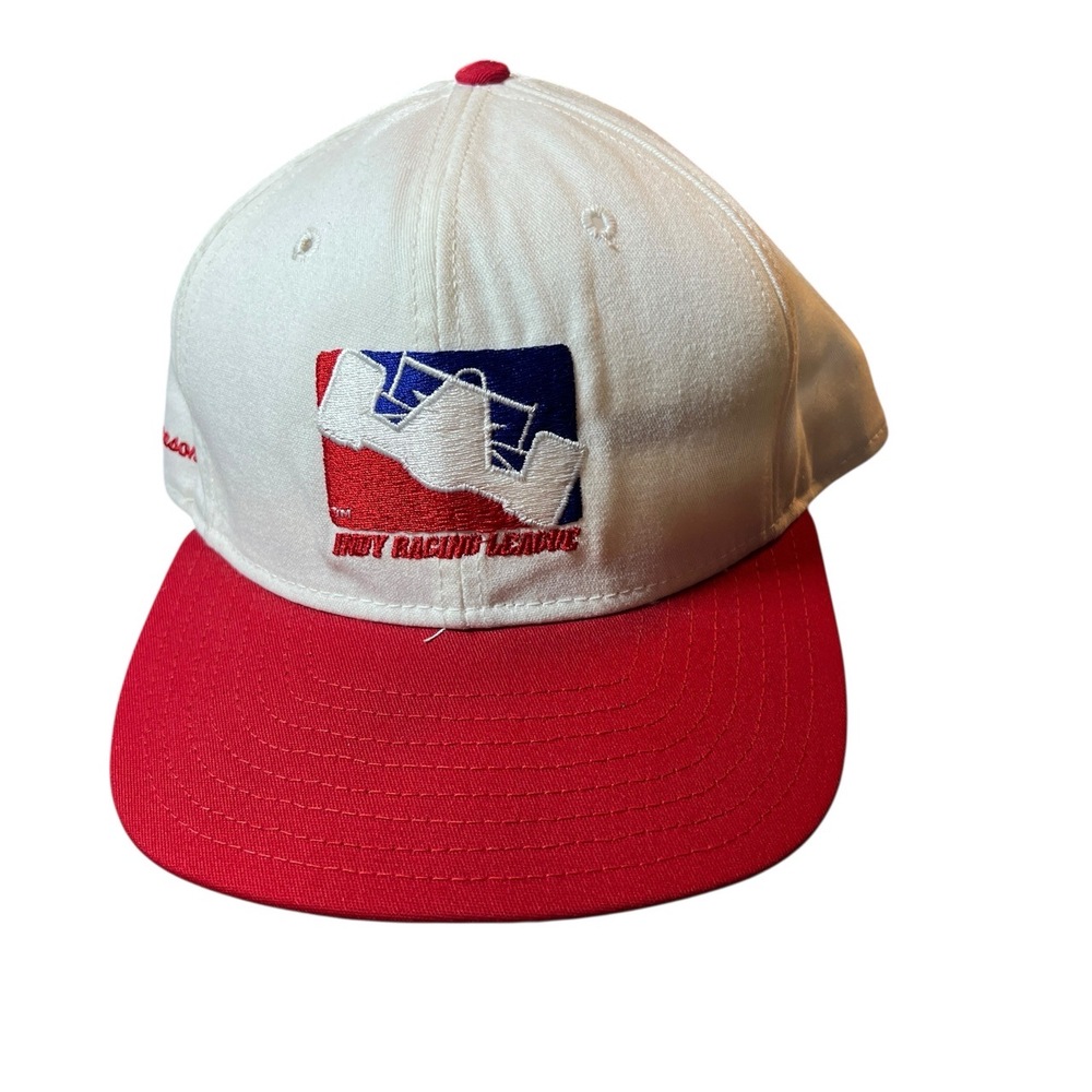 Vintage Indy Racing League Inaugural Season Snapback‎ Hat Red White USA DeLONG